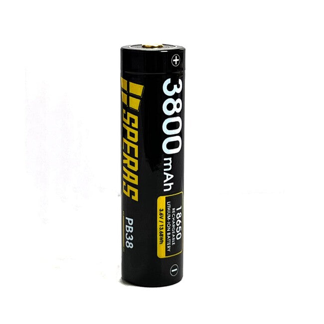 Speras PB38 18650 Lithium Battery 3800mAh 20A HDC