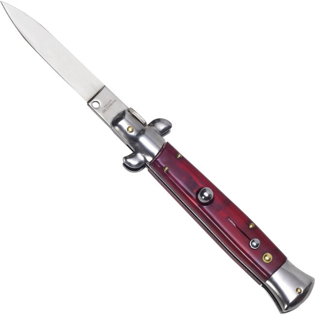 Haller Spring Stiletto žepni nož, rdeča