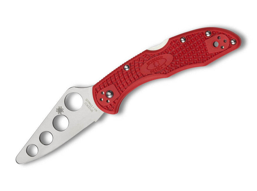Spyderco Delica 4 Lightweight Trainer trenažni nož, rdeča