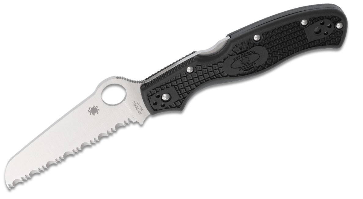 Spyderco Rescue 3 žepni reševalni nož FRN, črna, 9,3cm