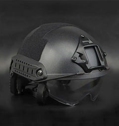 DRAGOWA Tactical Fast MH taktická helma s okuliarmi Charger, čierna (bez certifikácie)