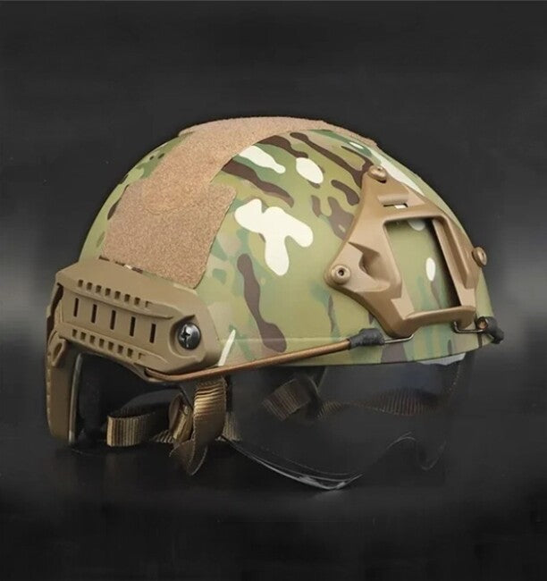 DRAGOWA Tactical Fast MH taktická helma s okuliarmi Charger, CP (bez certifikácie)