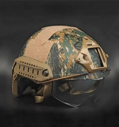 DRAGOWA Tactical Fast MH taktická helma s okuliarmi Charger, Digital Woodland (bez certifikácie)