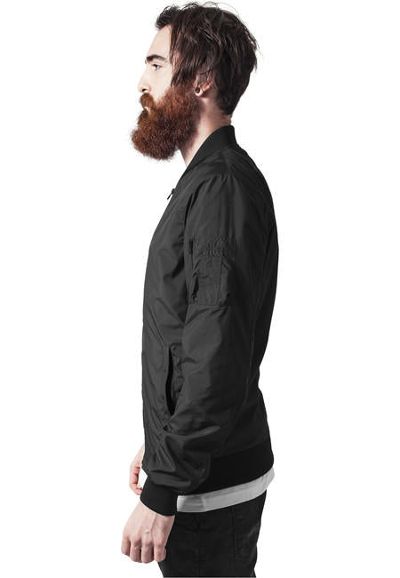 Urban Classics Light Bomber Jacket, Black
