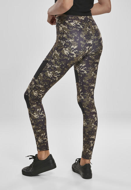 Urban Classics Tech Mesh ženske hlače, wood digital camo