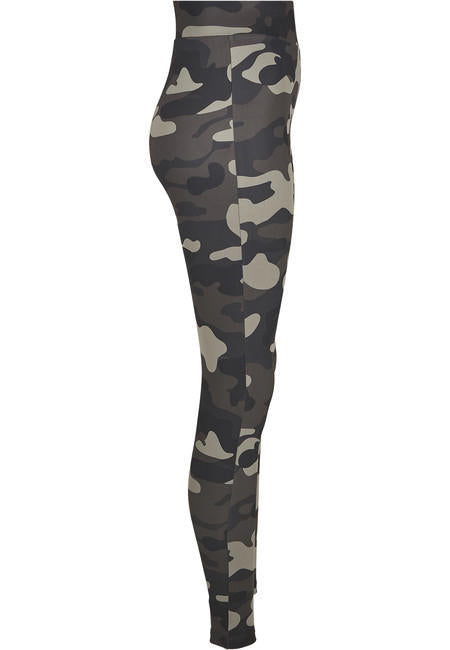 Urban Classics Camo Tech ženske legice, temno kamuflaža