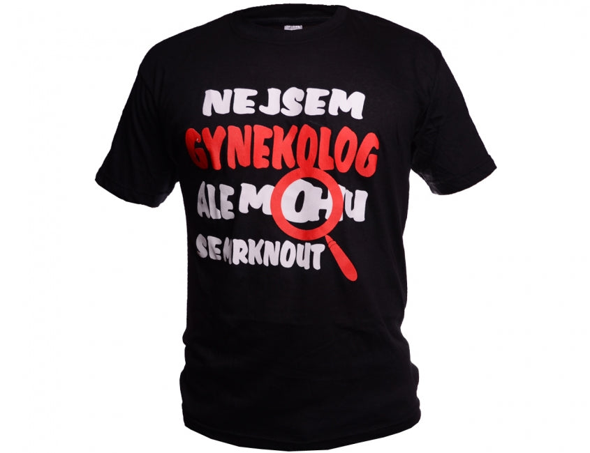 O&T Funny Šaljive ginekolog majica, črna