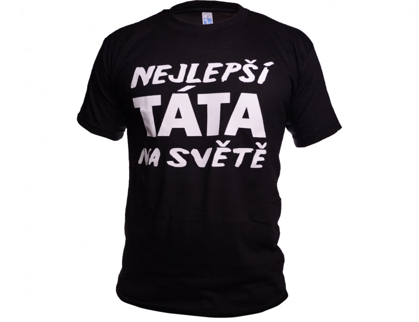 O&T Funny Šaljive majica najboljši oče na svetu, črna