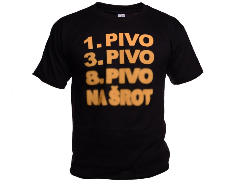 O&T Funny majica Šaljive pivo, črna