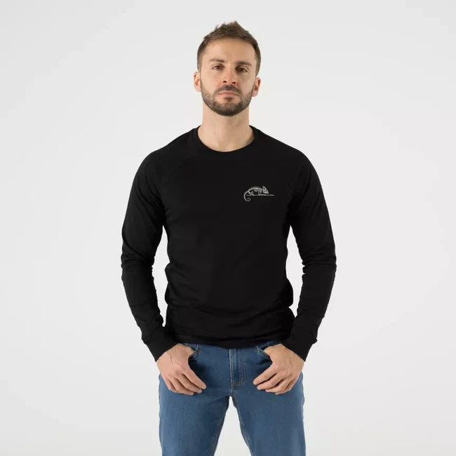 Helikon-Tex majica z dolgimi rokavi z logotipom, črna