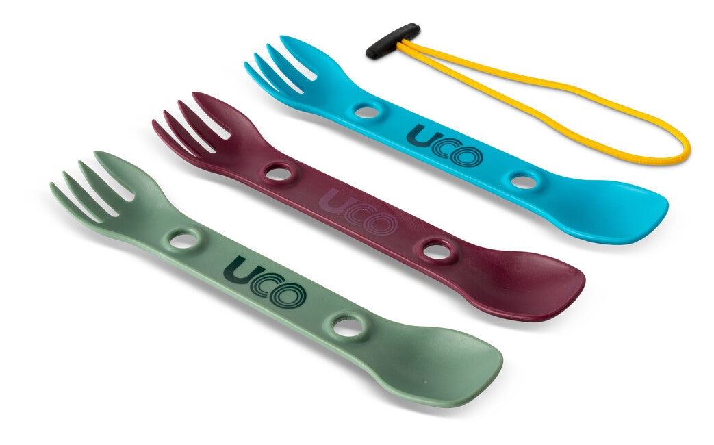 UCO Mini Spork komplet pribora 3 kos, zelena, vijolična, modra