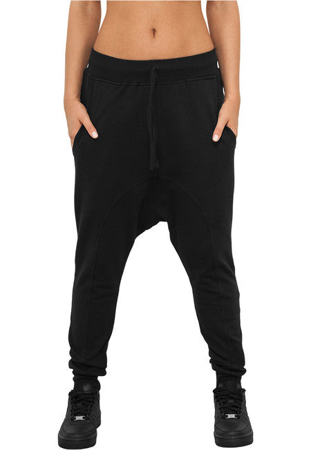 Urban Classics Light Fleece Sarouel ženski trenirka, črne