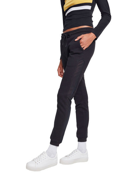 Urban Classics Tech Mesh Side Stripe ženske trenirke, črne