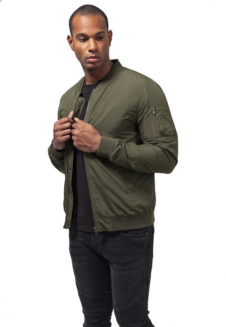 Urban Classics Light Bomber jakna, olivno zelena