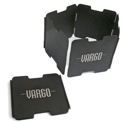 Vargo Aluminum Windscreen with Stand for Alcohol Stove, Black