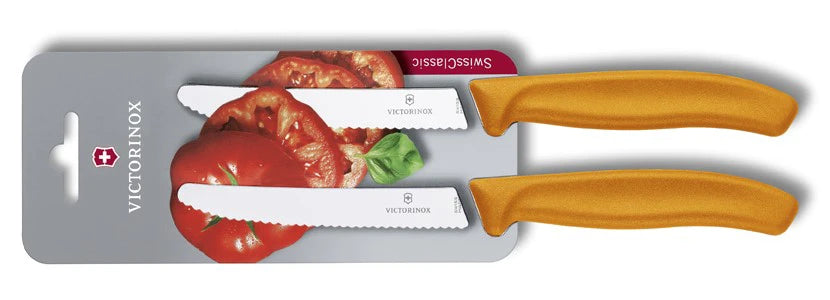 Victorinox Swiss Classic 2-Piece Tomato Knife Set, Orange