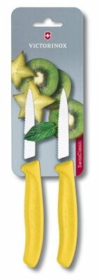 Victorinox Swiss Classic 2-Piece Knife Set with Serrated Blade, Yellow
