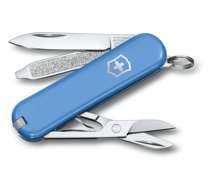 Victorinox Classic SD Summer Rain večnamenski nož barva, svetlo modra, 7 funkcij, blister