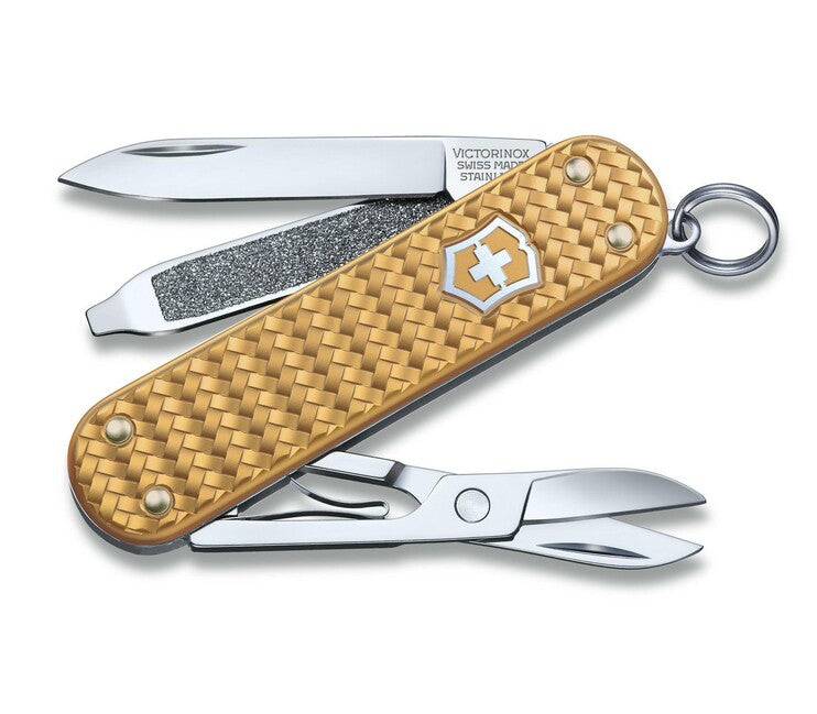 Victorinox Classic SD Precious Alox Πολυλειτουργικό Μαχαίρι Brass Gold 58mm, Χρυσή Ορείχαλκος