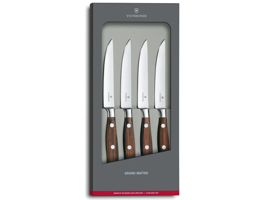 Victorinox Grand Maitre nožev za govedino iz lesa, 4 kosi