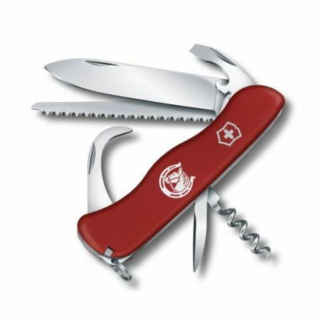 Victorinox Equestrian večnamenski nož 111 mm, rdeča, 12 funkcij, jazdni motiv
