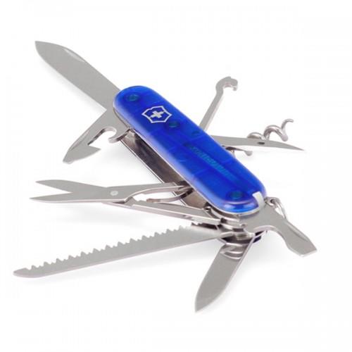 Victorinox Huntsman žepni nož 91mm, prosojno moder
