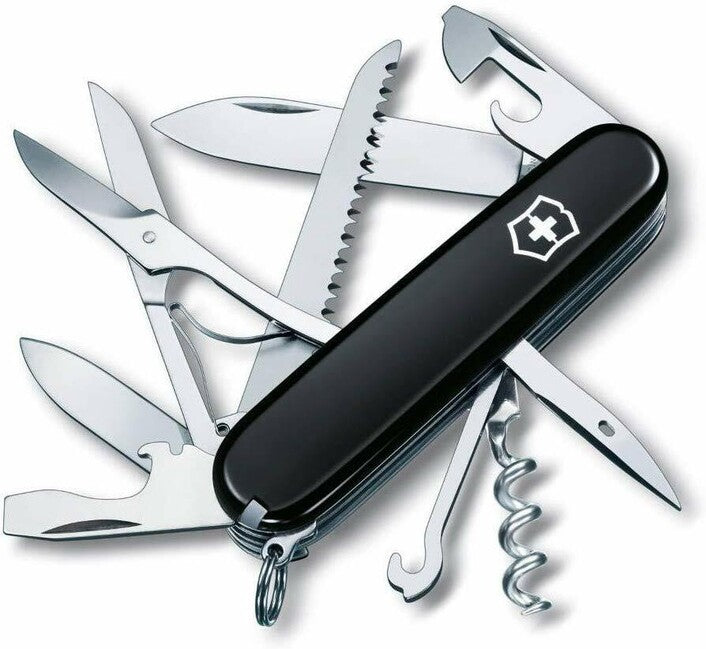 Victorinox HUNTSMAN večnamenski nož 91 mm, črn, 15 funkcij