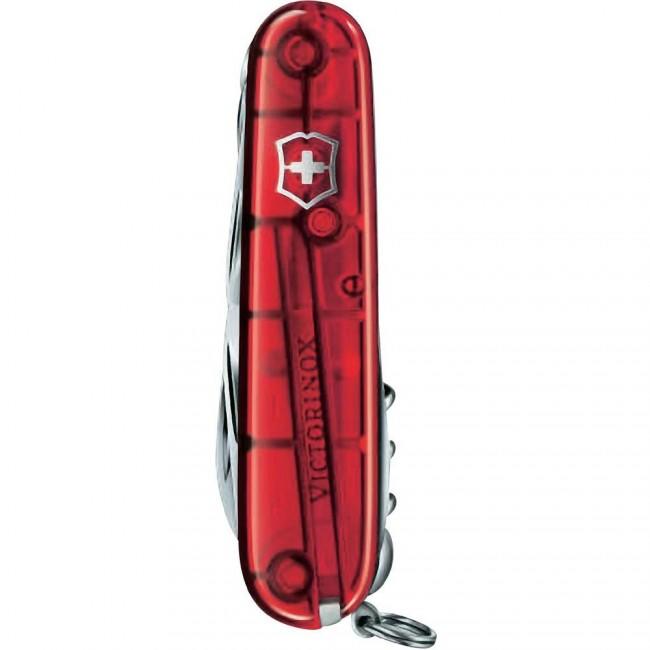 Victorinox Huntsman žepni nož 91mm, transparenten, rdeč