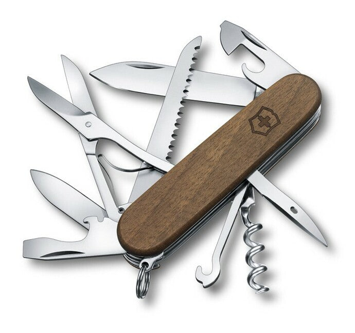 Victorinox Huntsman Wood večnamenski nož 91 mm, orehov les, 13 funkcij