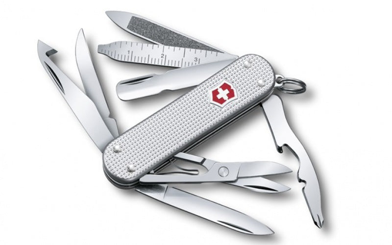 Victorinox Mini Champ Alox večnamenski nož 58 mm, srebrna, 14 funkcij