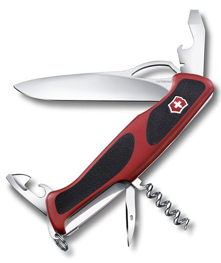 Victorinox RangerGrip 61 večnamenski nož 130 mm, rdeče-črn, 11 funkcij