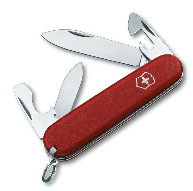 Victorinox Recruit večnamenski rdeč nož 84 mm, rdeča, 10 funkcij, blister