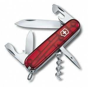 Victorinox Spartan večnamenski nož 91 mm blister, 12 funkcij, transparentna rdeča