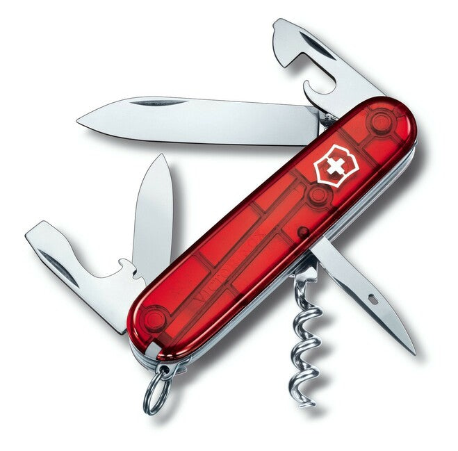 Victorinox Spartan večnamenski Red nož 91 mm 12funkcij, prosojno rdeča, 12 funkcij