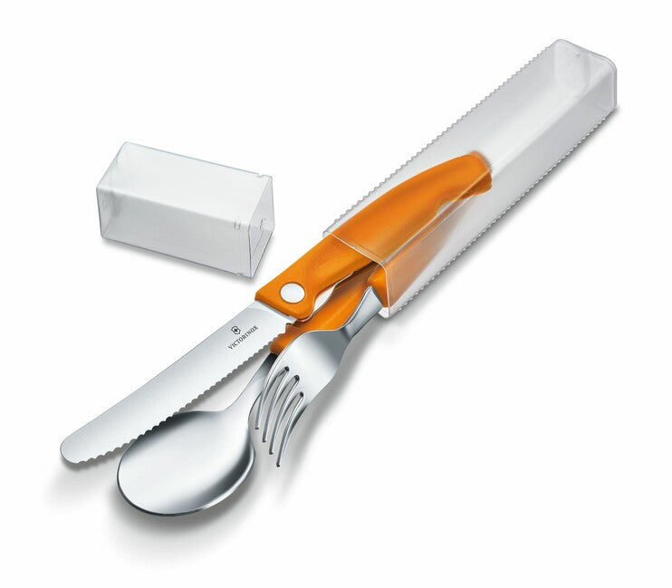 Victorinox Swiss Classic príborová súprava 3-dielna, oranžová