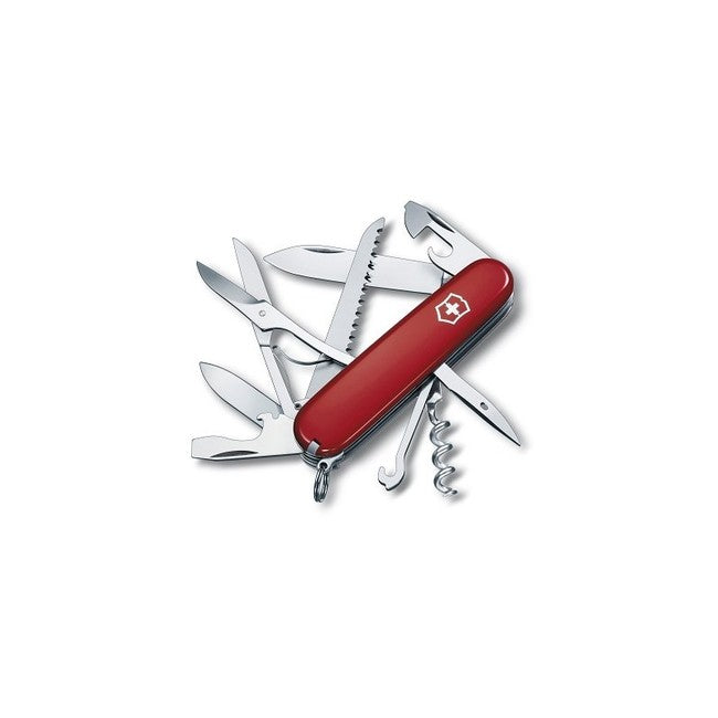 Victorinox Huntsman žepni nož 91mm, prozoren Celidor rdeč