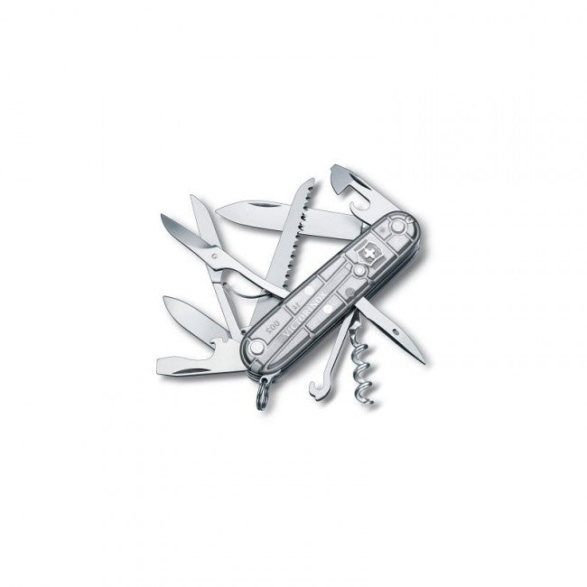 Victorinox Huntsman SilverTech žepni nož 91mm, prosojni