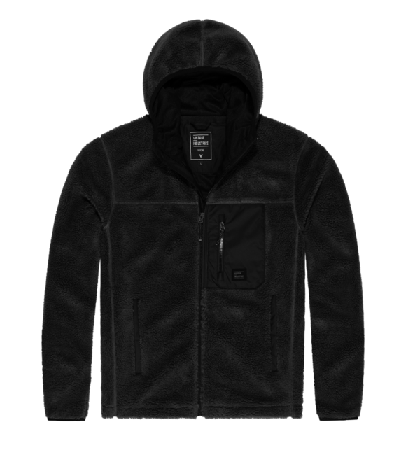 Vintage Industries Dustin flisasti pulover z ovratnico sherpa