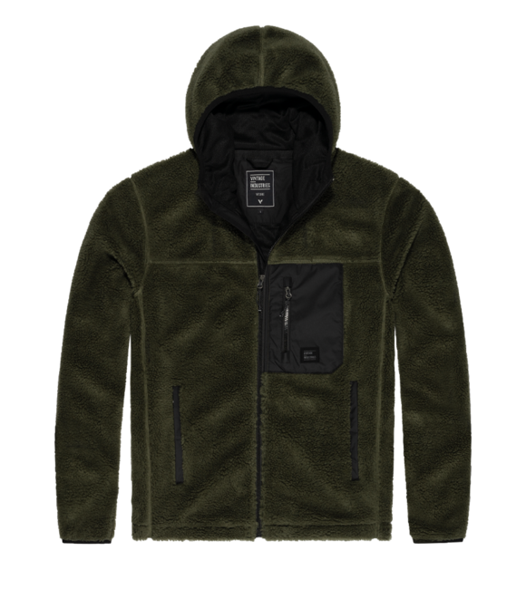 Vintage Industries Dustin flisasti pulover z sherpa podlogo
