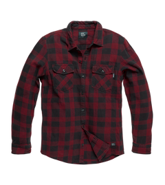 Vintage Industries Globe heavyweight flannel shirt, red checked