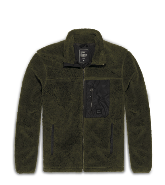 Vintage Industries Kodi flisasti pulover obložen s sherpa