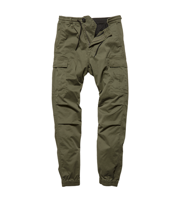 Vintage Industries Vince Cargo jogger hlače, olivno zelene