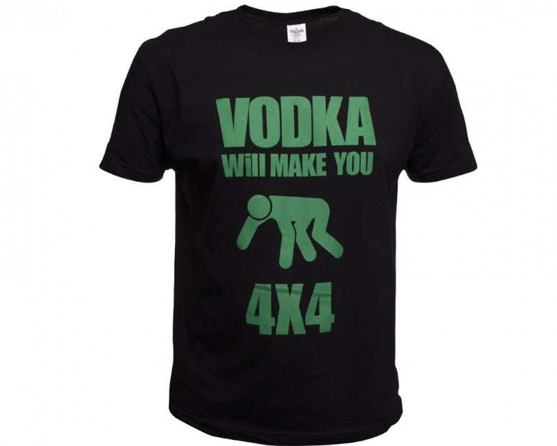 O&T Funny majica šaljive vodka, črna