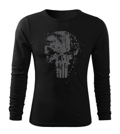 DRAGOWA Fit-T Frank The Punisher long-sleeve t-shirt 160 g/m², black