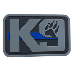 WARAGOD K9 Paw PVC Σήμα, μαύρο γκρι