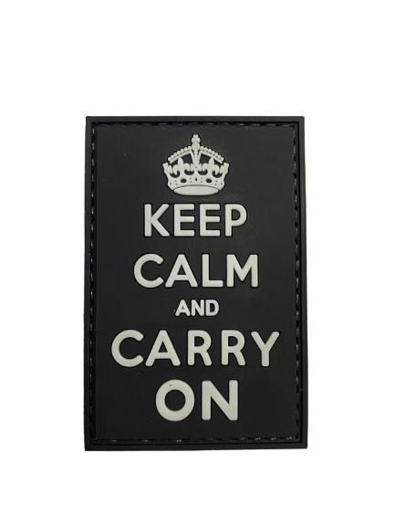 WARAGOD Keep Calm and Carry On PVC našitek