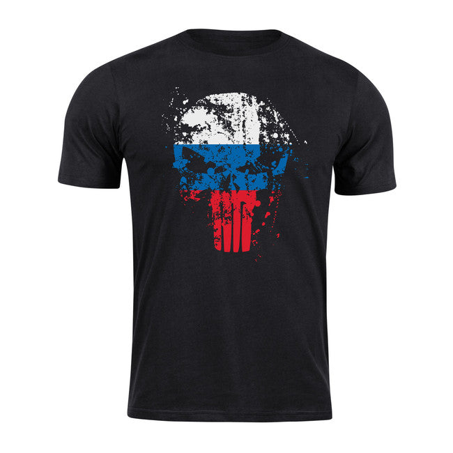 DRAGOWA majica s kratkimi rokavi SI Punisher, črna