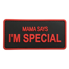 WARAGOD Mama says PVC Patch, Μαύρο Κόκκινο