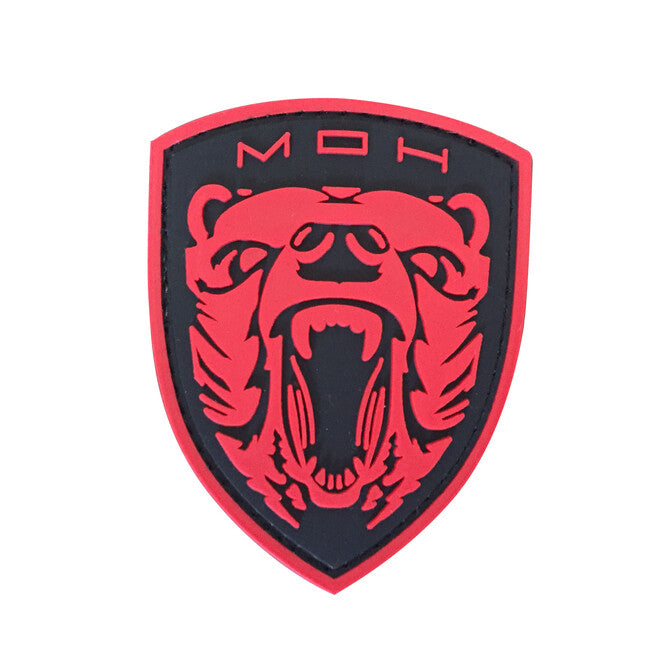 WARAGOD Medal of Honor MOH Grizzly PVC rdeč našitek