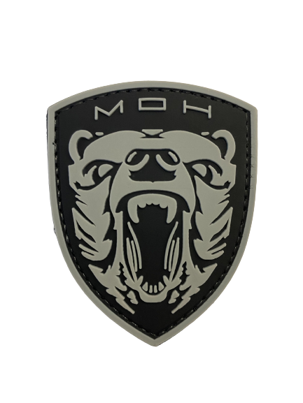WARAGOD Medal of Honor MOH Grizzly PVC našitek, siva